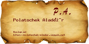 Polatschek Aladár névjegykártya
